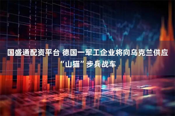 国盛通配资平台 德国一军工企业将向乌克兰供应“山猫”步兵战车