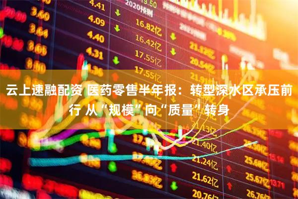 云上速融配资 医药零售半年报：转型深水区承压前行 从“规模”向“质量”转身
